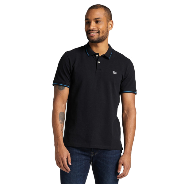 LEE Pique Polo for Men - Black (L61ARL01)