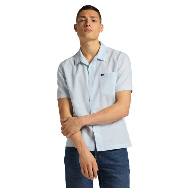 LEE Resort Short Sleeve Shirt - Skyway Blue (L67PKWQL) 