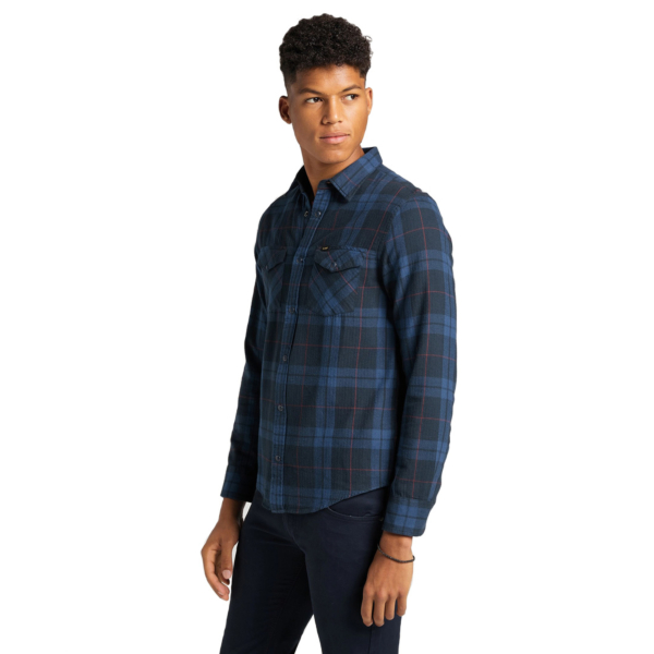 LEE Western Flannel Shirt - Insiginia Blue (L66RMASS)