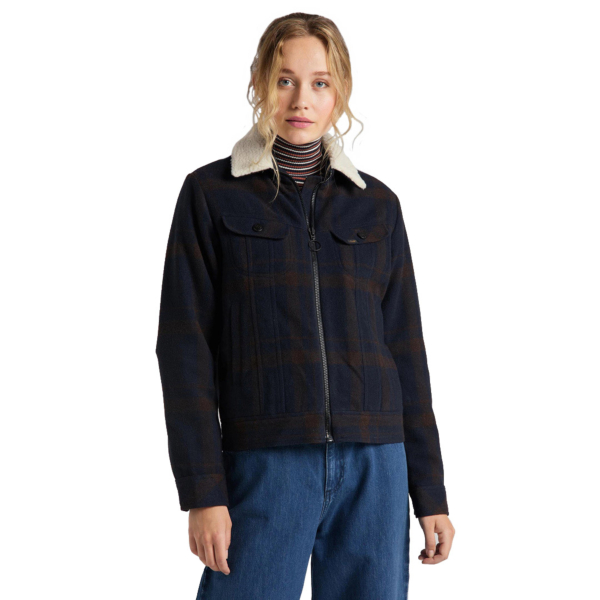 LEE Wool Check Sherpa Jacket - Winter Brown (L56XMSOH)