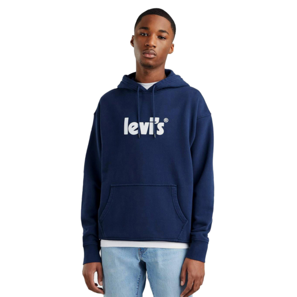 Levi’s® Poster Logo Relaxed Graphic Hoodie - Dress Blue (38479-0081)