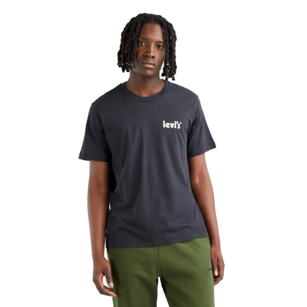 Levi's® Reflective Poster Logo Relaxed Tee - Caviar (16143-0401)