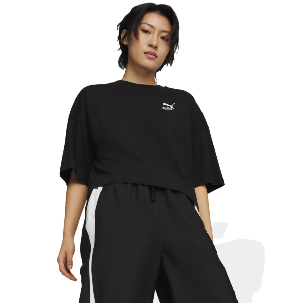 Puma Better Classics Oversized Women’s Cropped Tee - Black (624226-01)
