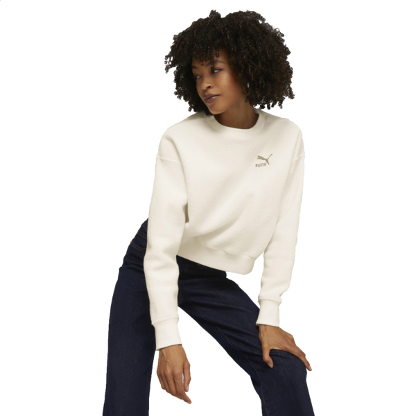 Puma Classics Fleece Women Sweatshirt - Frosted Ivory (621413-99)