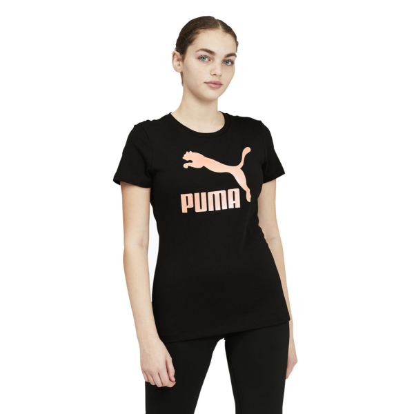 Puma Classics Logo Tee - Black/ Rose Gold (534699-01)