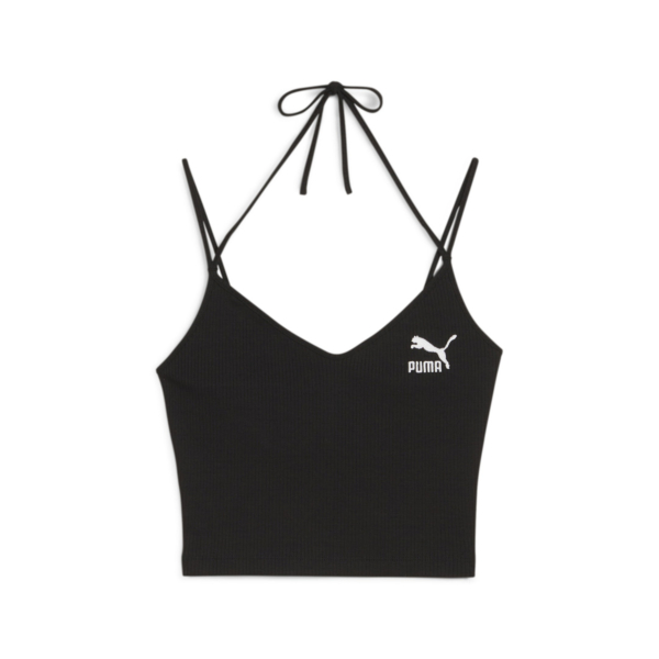 Puma Classics Ribbed Women’s Crop Top - Black (624255-01)