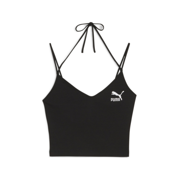 Puma Classics Ribbed Women’s Crop Top - Black (624255-01) 