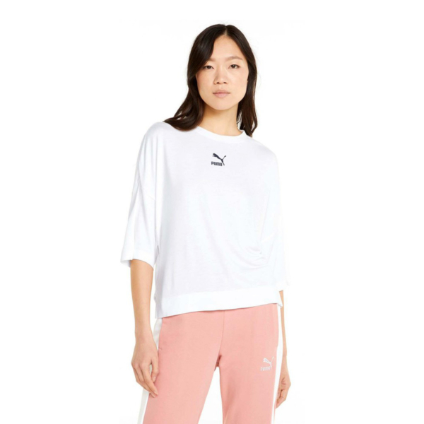 PUMA Classics Split Side Tee - White (533509-02)