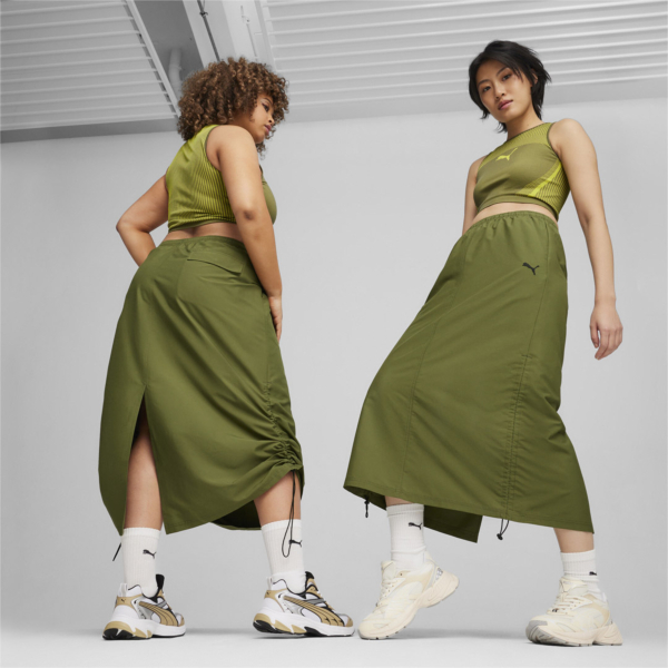 Puma Dare To Women’s Midi Woven Skirt - Olive Green (624293-33)
