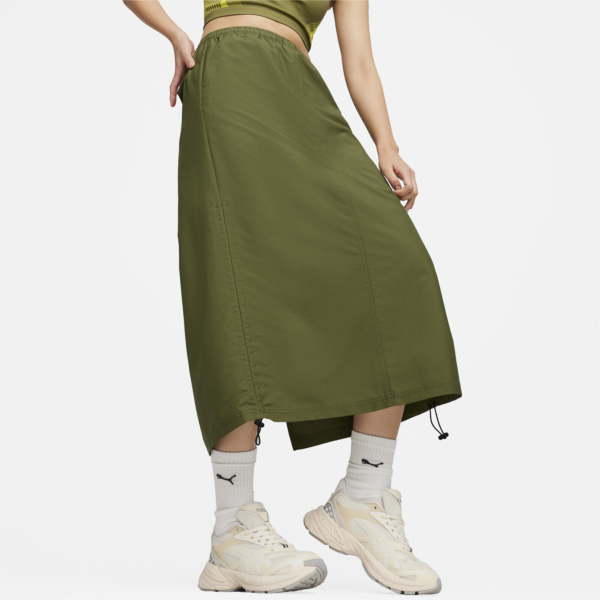 Puma Dare To Women’s Midi Woven Skirt - Olive Green (624293-33)
