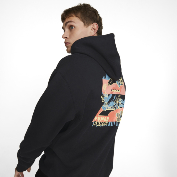 Puma Downtown Graphic Hoodie - Black (537164-01)