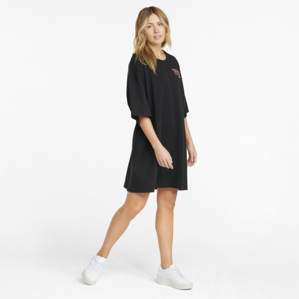 Puma Downtown Graphic Tee Dress - Black (533591-01)
