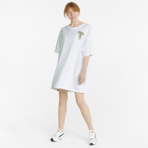 Puma Downtown Graphic Tee Dress - White (533591-02)
