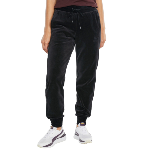PUMA Iconic T7 Velour Pants - Black (531620-01)