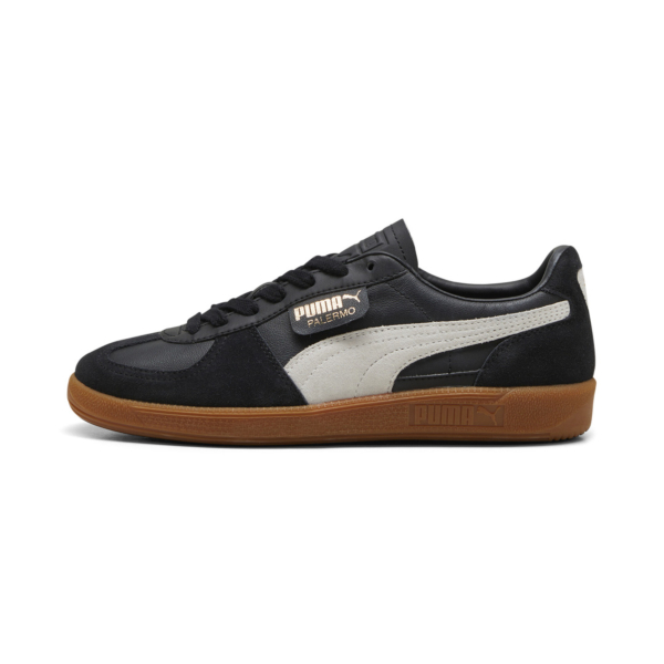 Puma Palermo Leather Sneakers - Black/ Feather Gray (396464-03) 