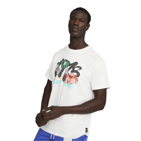 Puma Showcase Basketball Tee - White (539237-01)