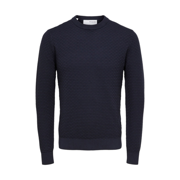 Selected Atlanta Knitted Pullover in Navy (16086744) 