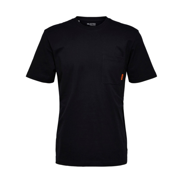 Selected Relaxed Pocket Tee (16085667-Black)