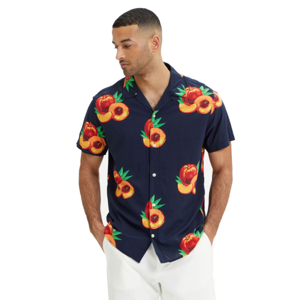 SELECTED Dayton Tropical Print Shirt (16084699-Blue)