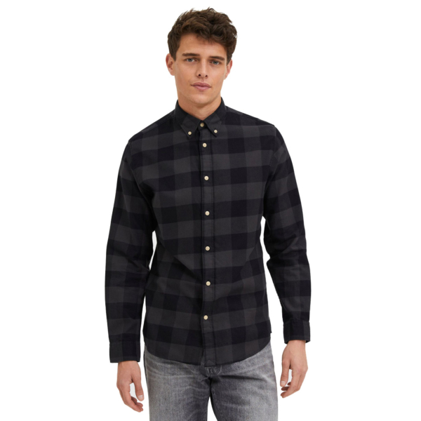 Selected Flannel Shirt (16074464-Phantom)