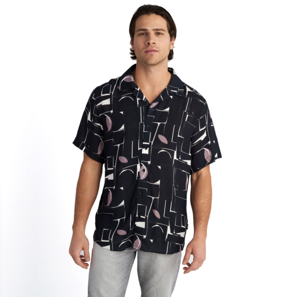 Staff Gallery Logan Men’s Short Sleeve Relaxed Resort Shirt - Black (61-219.053.N0000)