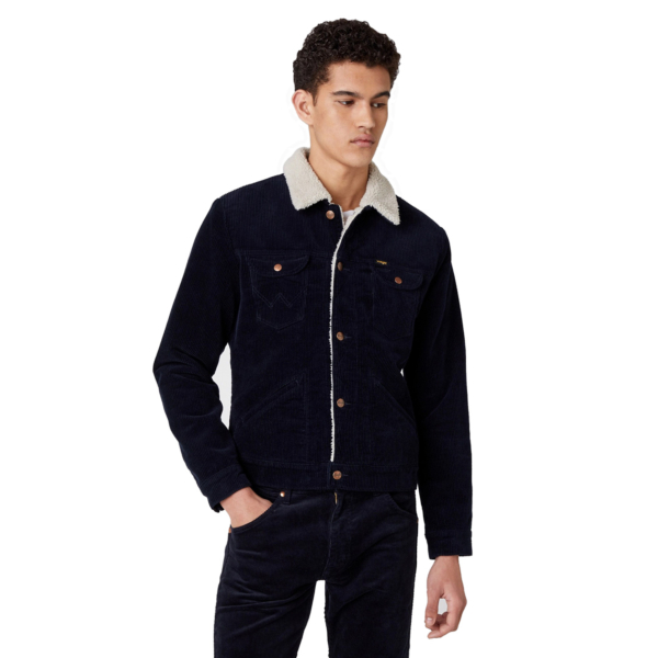 WRANGLER 124MJ Sherpa Cord Jacket - Navy (W4MSUP114)