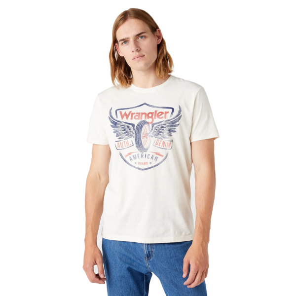 WRANGLER Americana Men Tee - Vanilla Ice (W7J0D3C11) 