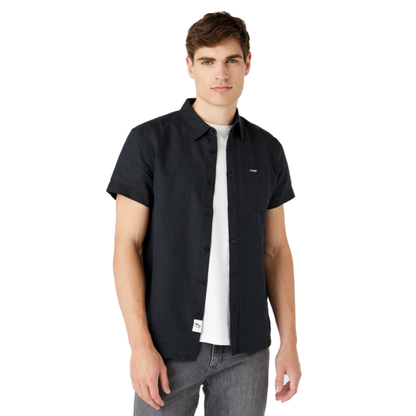 Wrangler One Pocket Short Sleeve Shirt - Faded Black (W5J1LOXV6)