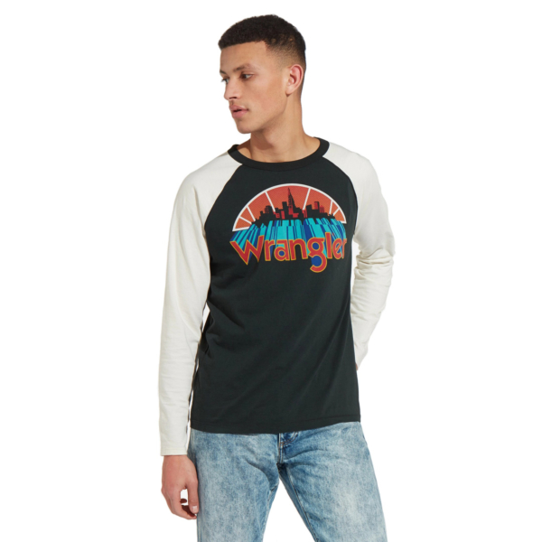 WRANGLER Raglan Graphic Tee - Jet Set (W7B80FKOJ)
