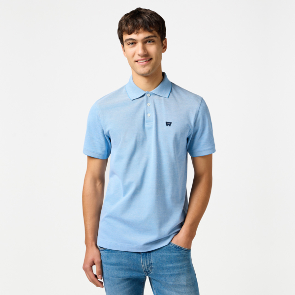 Wrangler Relaxed Fit Men’s Refined Pique Polo - Light Blue (112362833) 