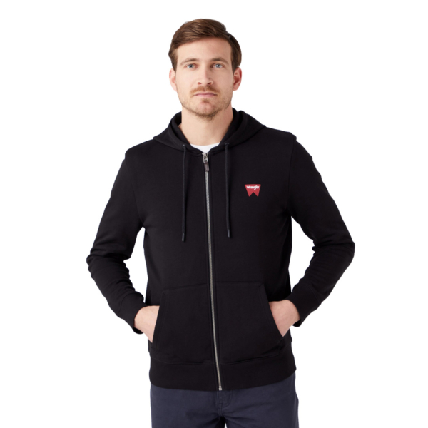 Wrangler Zip Thru Hoodie - Black (W664HA100)