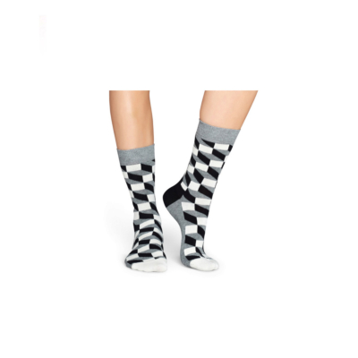 HAPPY SOCKS Filled Optic Κάλτσες Unisex - Black/ White
