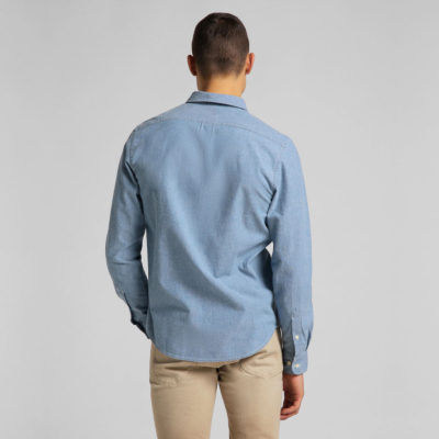 LEE Button Down Men Shirt - Piscine (L880QMQE) 
