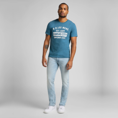 LEE Kansas City Men T-Shirt in Teal (L60TFEQO) 