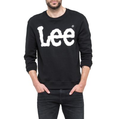 LEE Logo Crew Men Sweatshirt - Black (L82UUB01) 