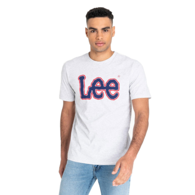 LEE Logo Men Tee - Sharp Grey Mele (L60UFE03) 