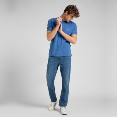 LEE Ανδρικό Μπλουζάκι Μονόχρωμο - Γαλάζιο (L60UFQUF) 