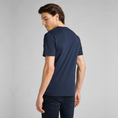 LEE Patch Logo Men T-Shirt in Navy (L60UFQ35) 