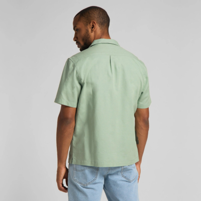 LEE Resort Short Sleeve Men Shirt - Granite Green (L67PKWQN) 
