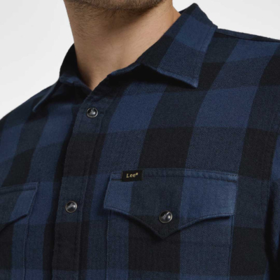 Lee Western Light Flannel Men’s Shirt - Dark Blue/ Black (112355747) 