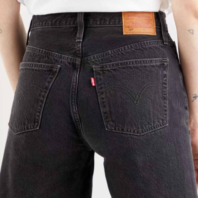 Levi’s® 501® Mid Thigh Women Shorts - Lunar Black (back pockets) 