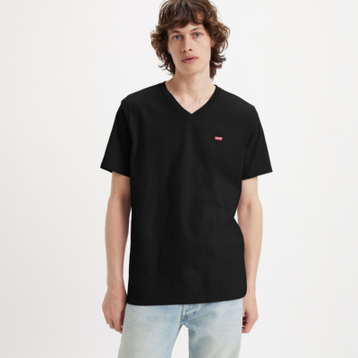 Levi’s® V Neck Μπλουζάκι Ανδρικό Μονόχρωμο - Μαύρο (85641-0001) 