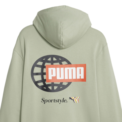 Puma Brand Love Men’s Hoodie - Green Fog (621342-54/ detail) 
