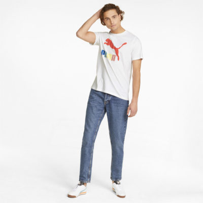 PUMA Ανδρικό Μπλουζάκι με Λογότυπο - Λευκό (534652-02)