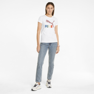 Puma Γυναικείο Μπλουζάκι με Λογότυπο - Λευκό (534705-02)
