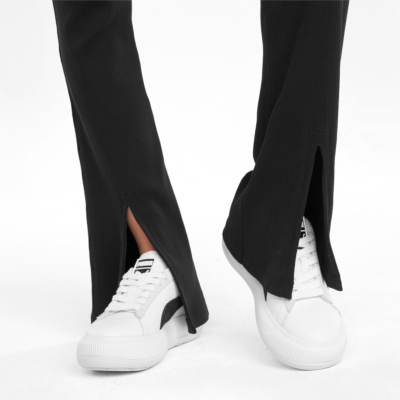 PUMA Classics Rib Slit Women Pants - Black (531614-01) detail 