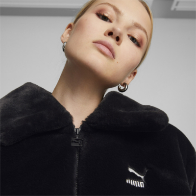 Puma Synthetic Faux Women Jacket - Black (535696-01)
