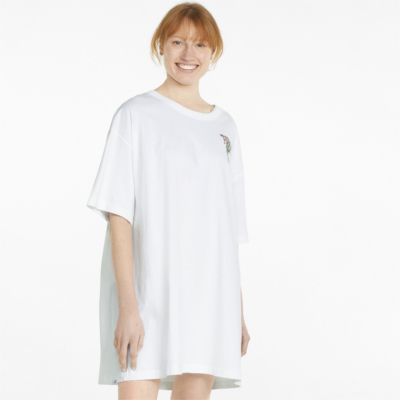 Puma Downtown Graphic Tee Dress - White (533591-02) 