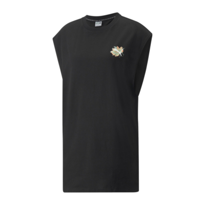 Puma Μπλουζάκι Oversized Αμάνικο Γυναικείο - Μαύρο (533598-01)