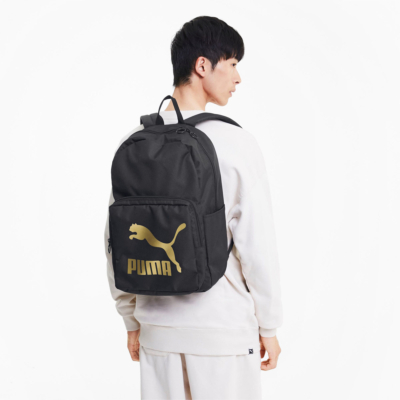 Puma Originals Backpack - Black/ Gold 